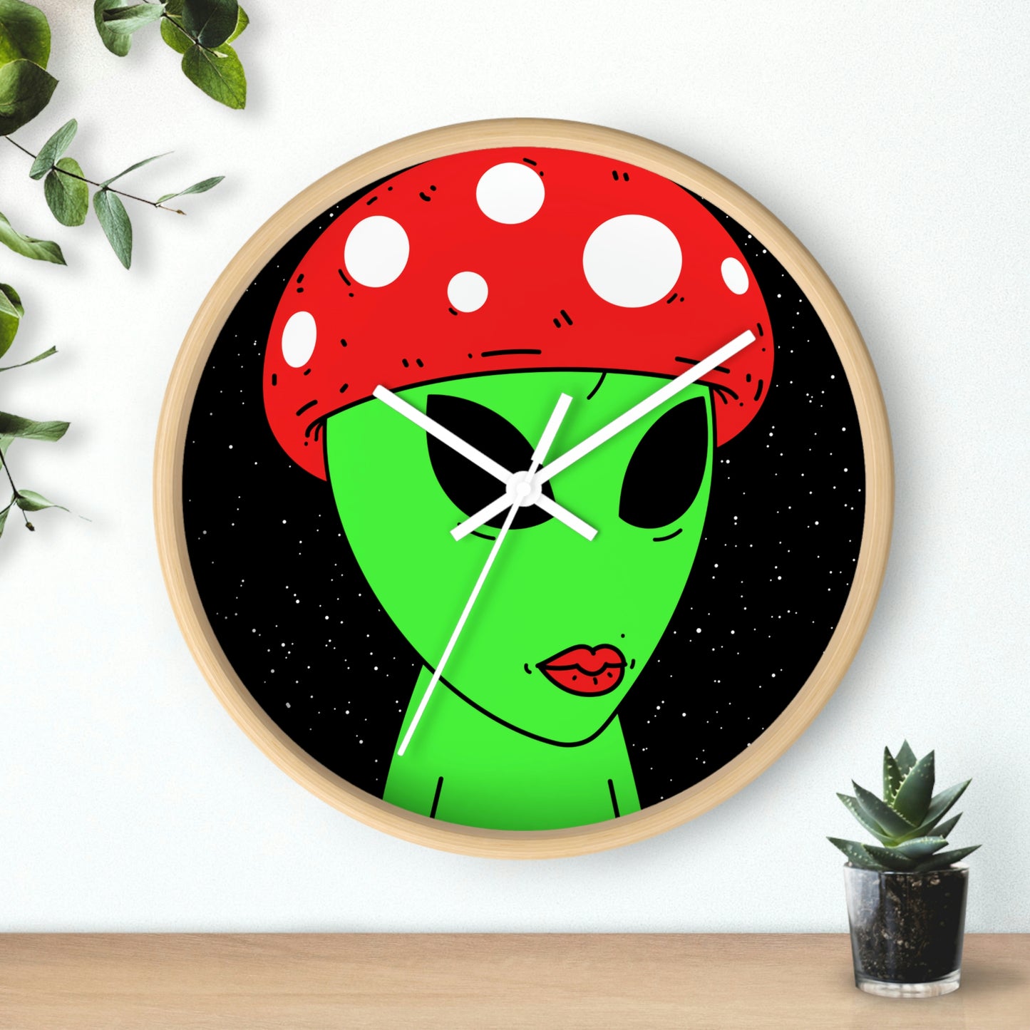 Mushroom Galaxy Alien Star Wall clock