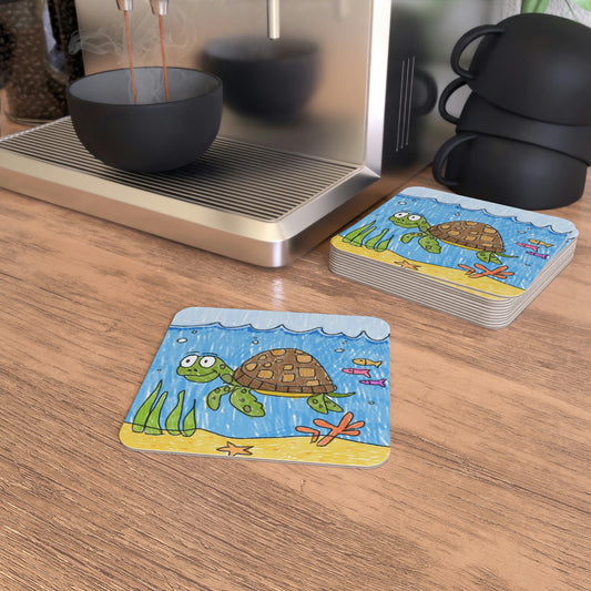 Sea Turtle Beach Sand Ocean Coasters (50, 100 pcs)