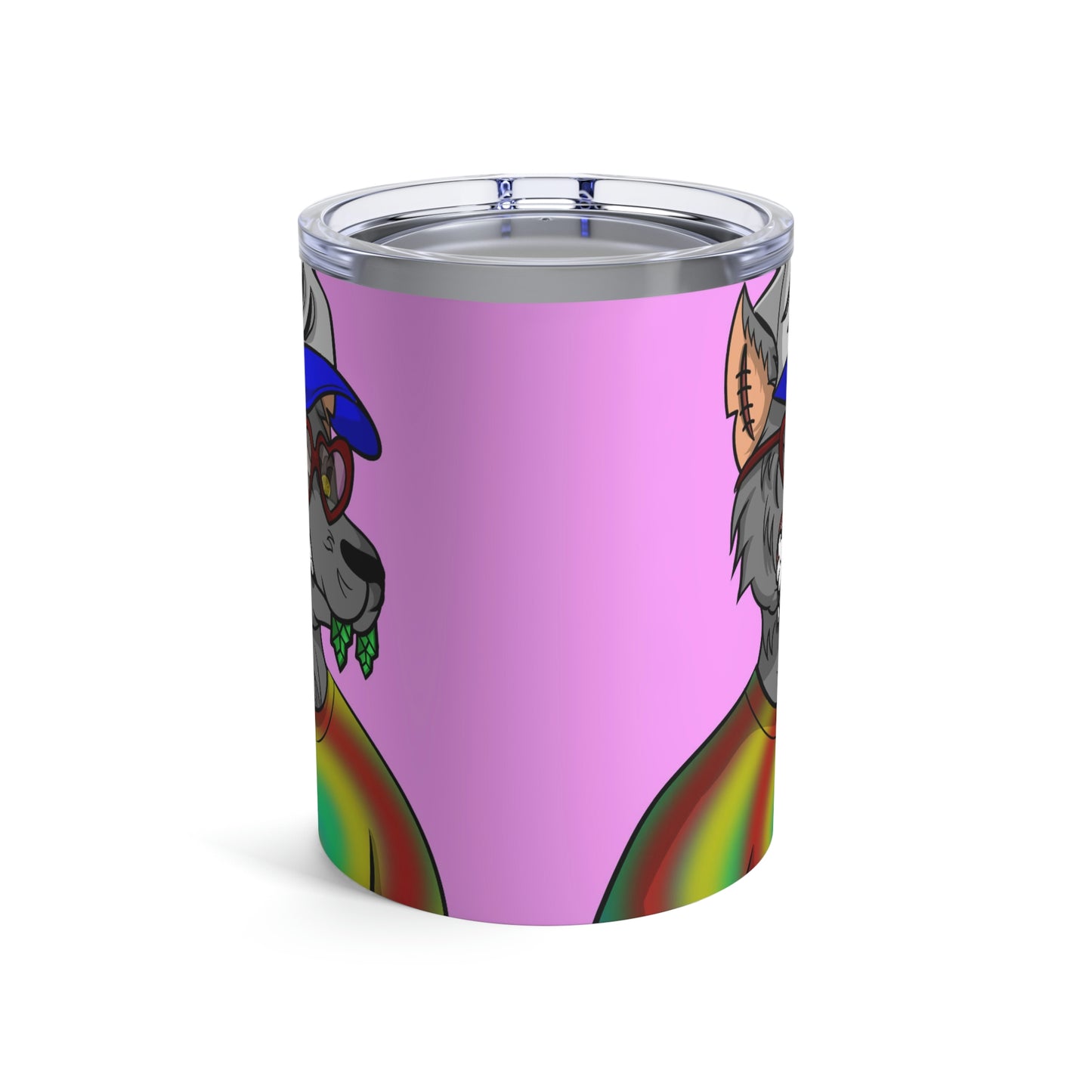 Heart Wolf Werewolve Tiedye Tumbler 10oz