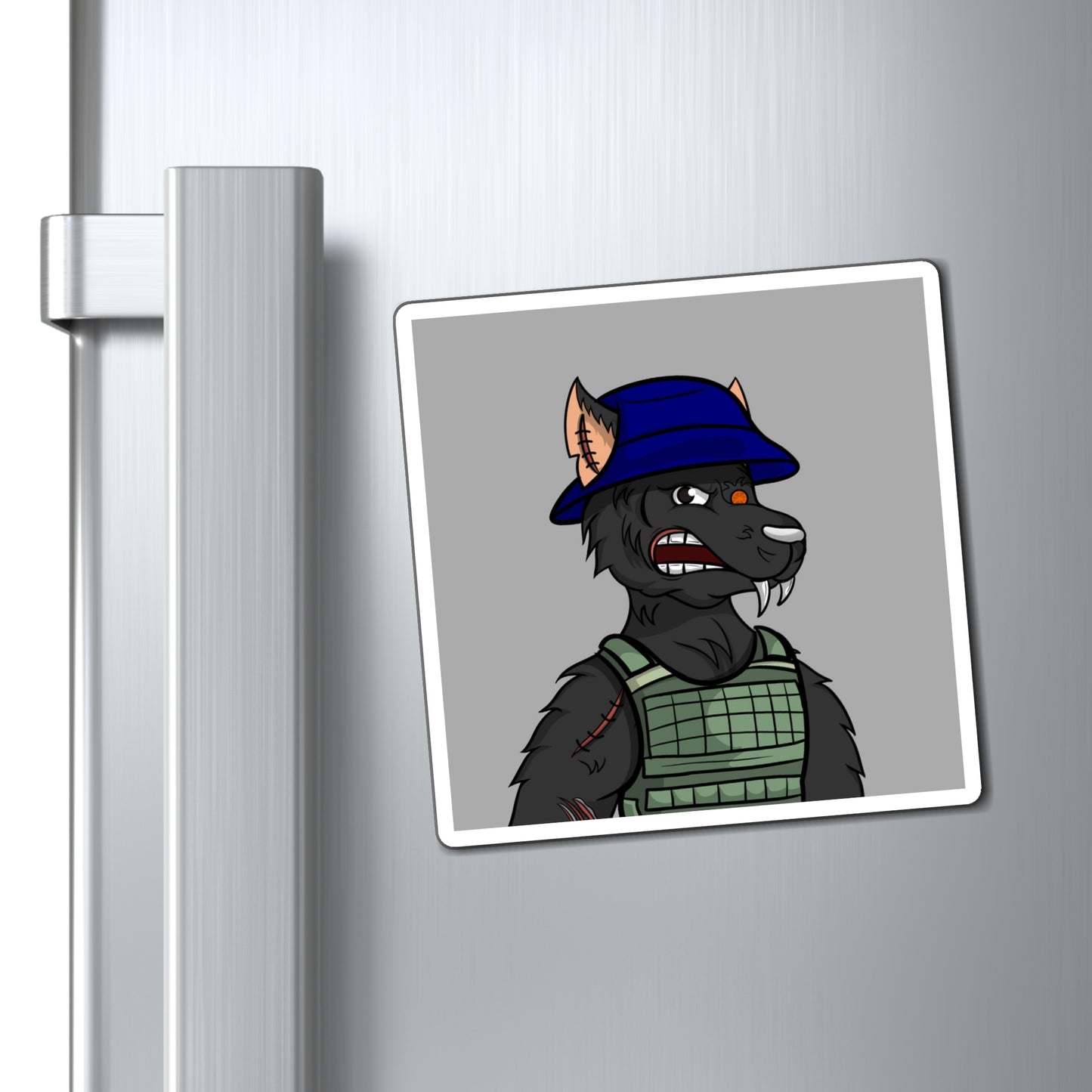 Army Wolf Magnets