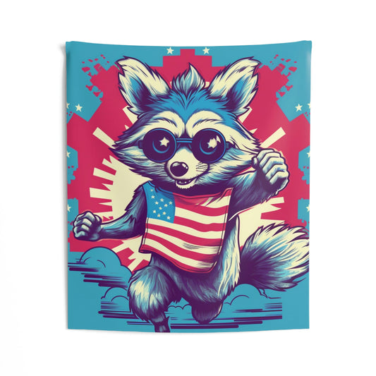 American Great Raccoon USA Classic Graphic Indoor Wall Tapestries