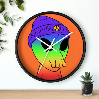 Peace Alien Pride Wall clock