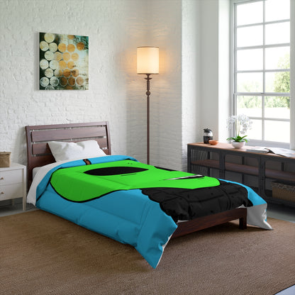 Green Apple Chipped tooth Visitor Smiling Bed Comforter