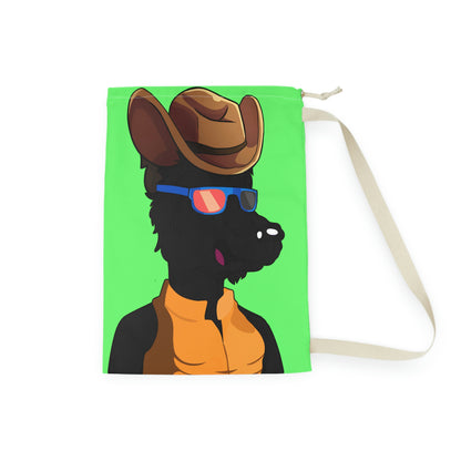 Cowgirl Wolf Cyborg Wolve Laundry Bag