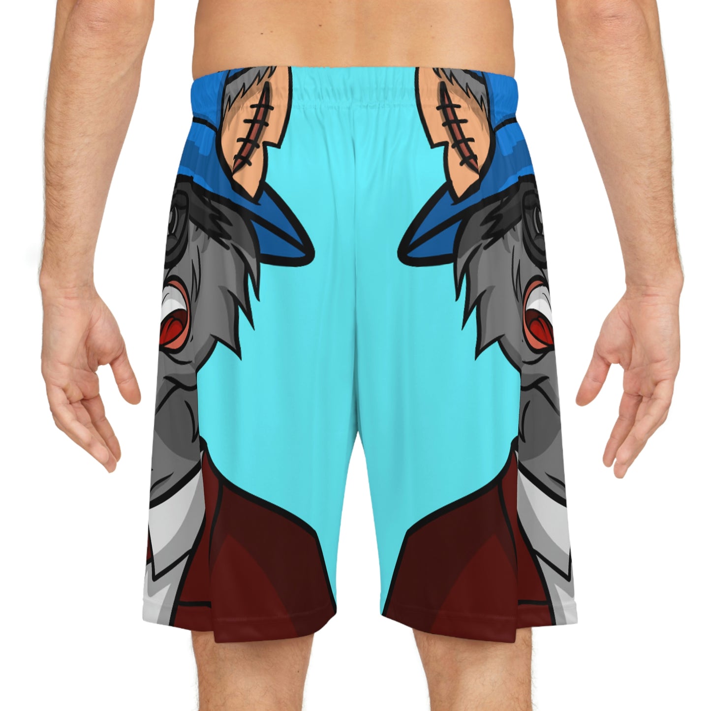 Pantalones cortos de baloncesto Maroon Business Wolf Cyborg 