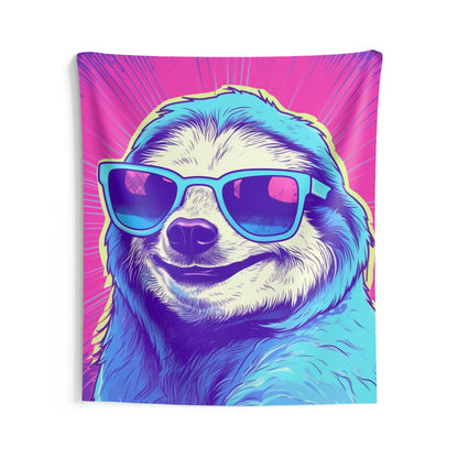 Space Sloth Retro Animal Style Indoor Wall Tapestries