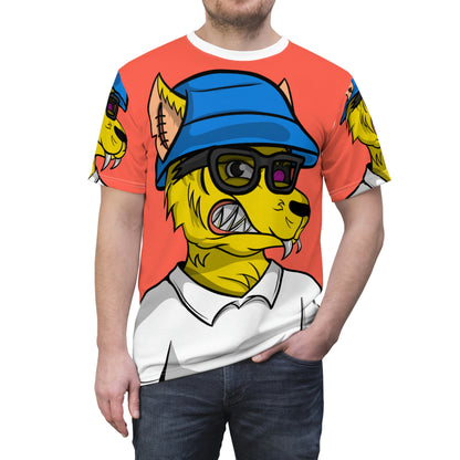 Cyborg Werewolve Preppy Collar Shirt Wolf Unisex AOP Camiseta cortada y cosida 