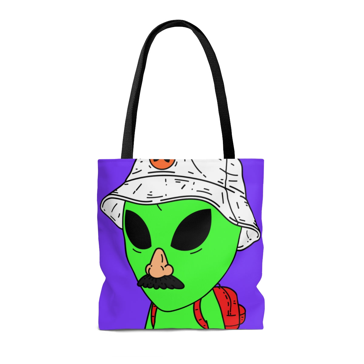 El visitante verde alienígena viajero espacial AOP Bolsa de tela