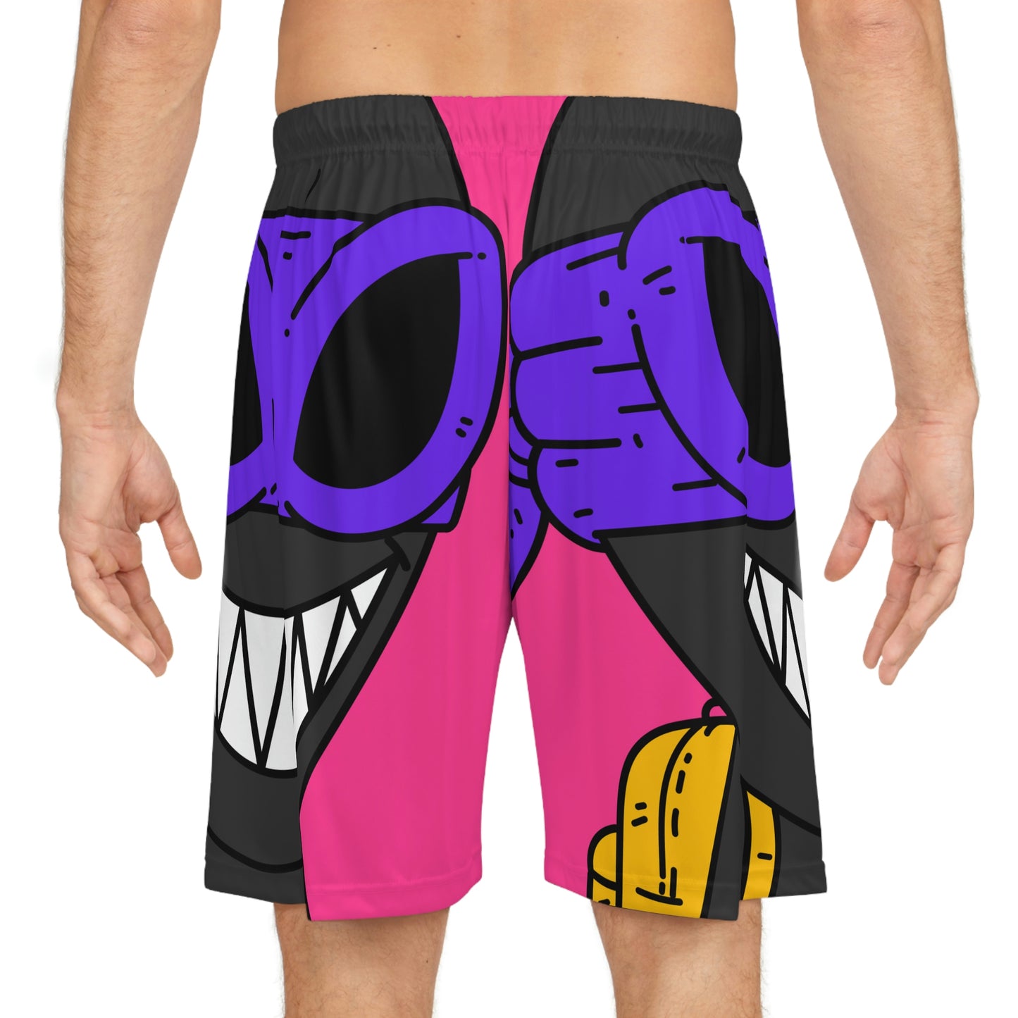 Dark Ninja Warrior Alien Visitor Basketball Shorts (AOP)