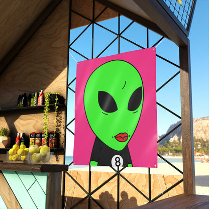 8 Ball Green Alien Lipstick Visitor Matte Banner