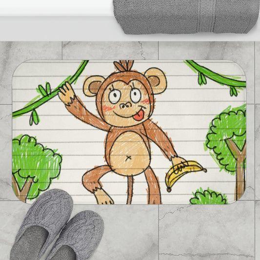 Graphic Monkey - Fun Zoo Clothing for Ape Lovers Bath Mat
