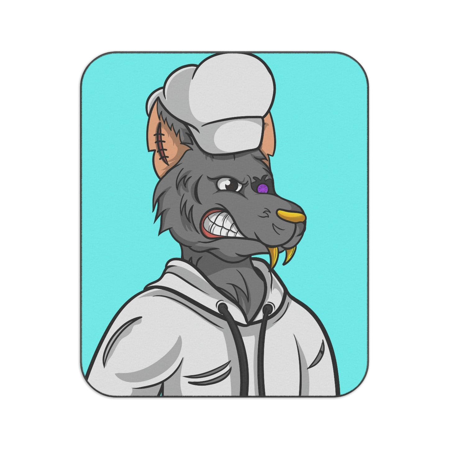 Chief Chef Cook Wolf Werewolve Cyborg Picnic Blanket