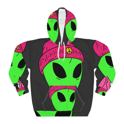 Sudadera con capucha unisex Business Alien Anime Cartoon AOP 