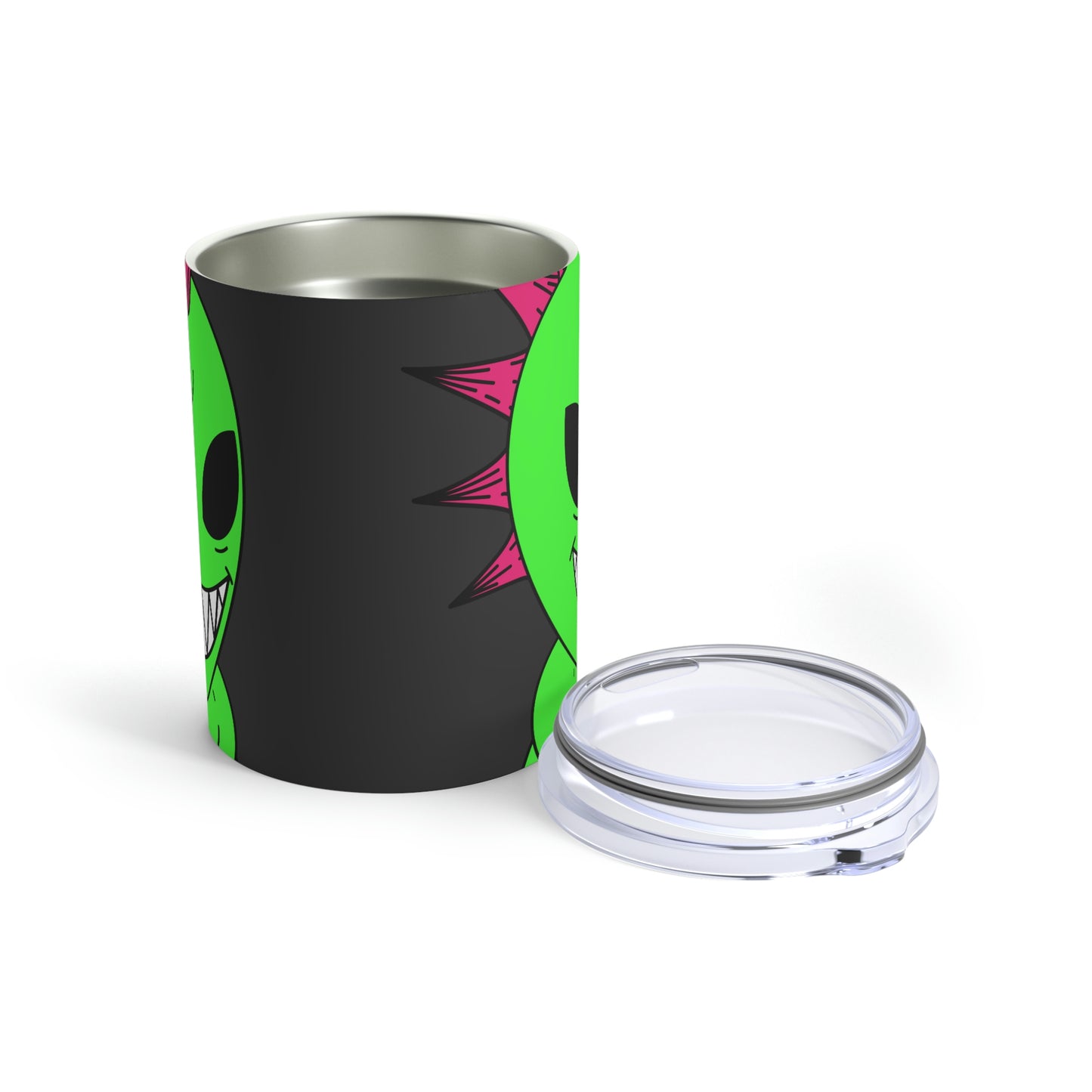 Spiked Pink Hair Muscle Alien Visitor Tumbler 10oz