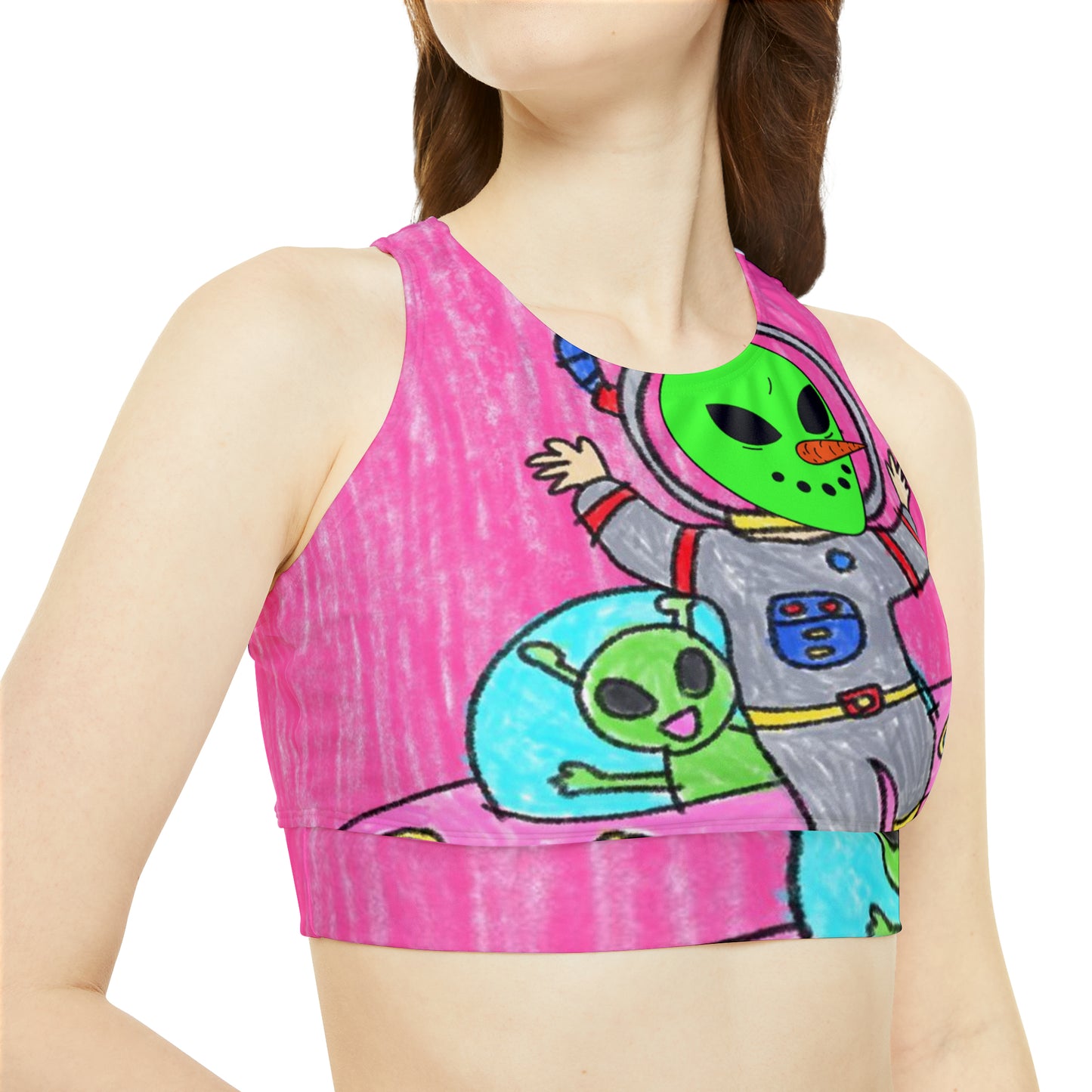 Veggie Visi Alien Vegetable Visitor UFO Sporty Bikini Set (AOP)