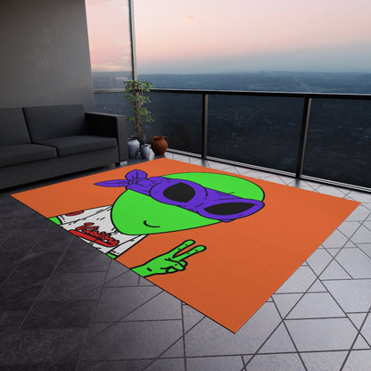 Purple Ninja Peace Visitor Jersey Alien Outdoor Rug