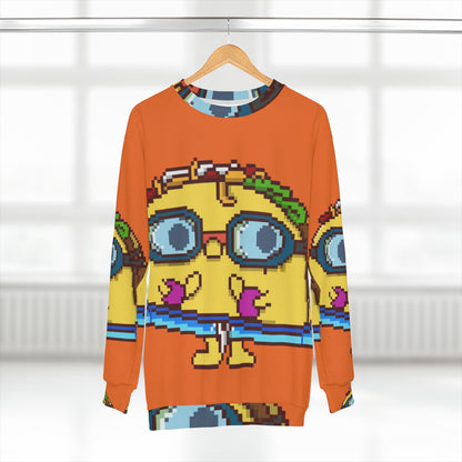 Swimming Floats Taco Character Swim AOP Unisex Sweatshirt