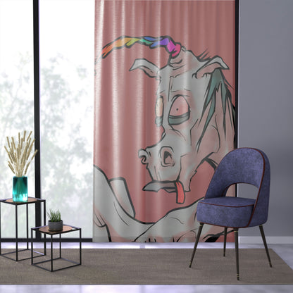 Unicorn Mythical Horse Creature Window Curtain