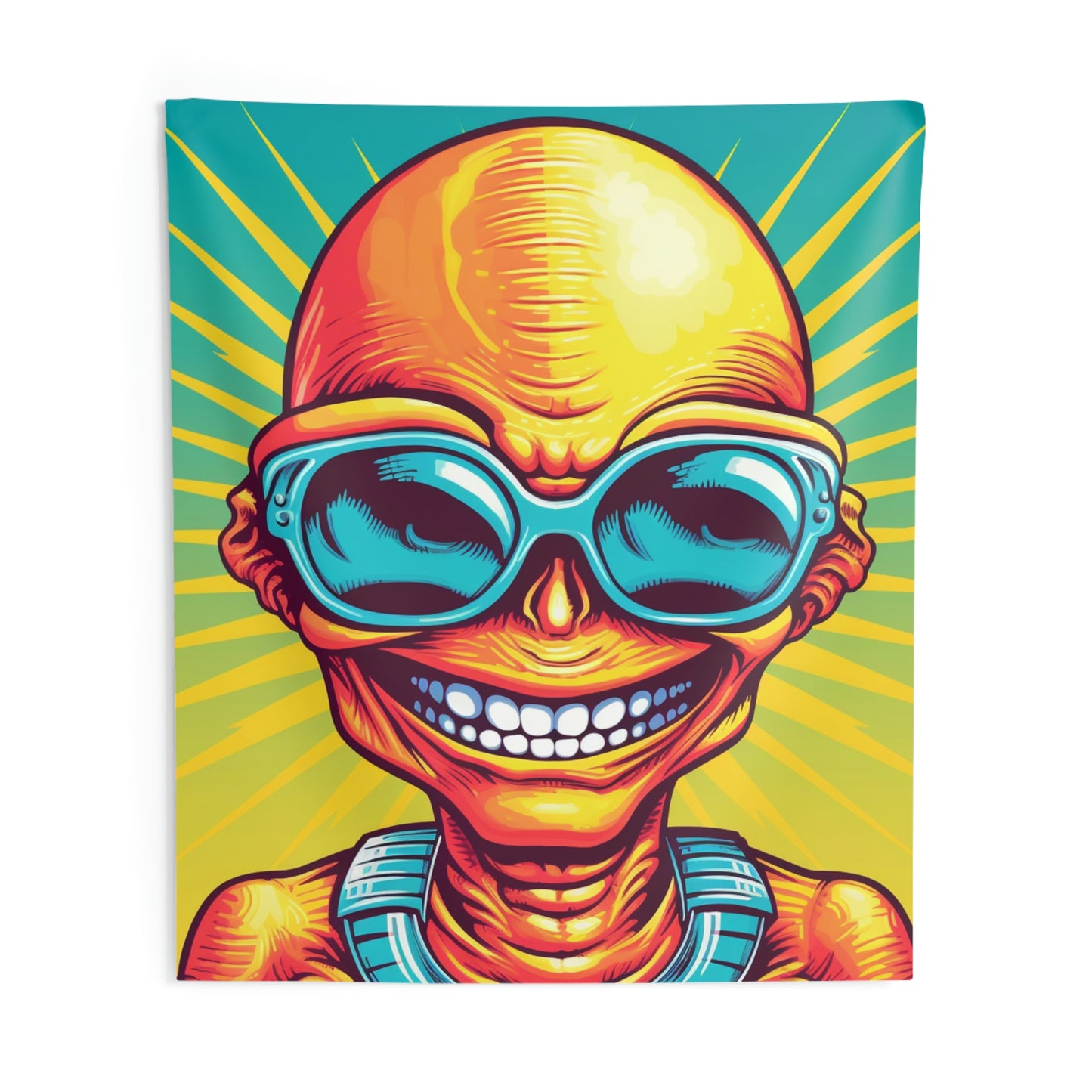 Alien Pop Culture Bright Body Designer Indoor Wall Tapestries