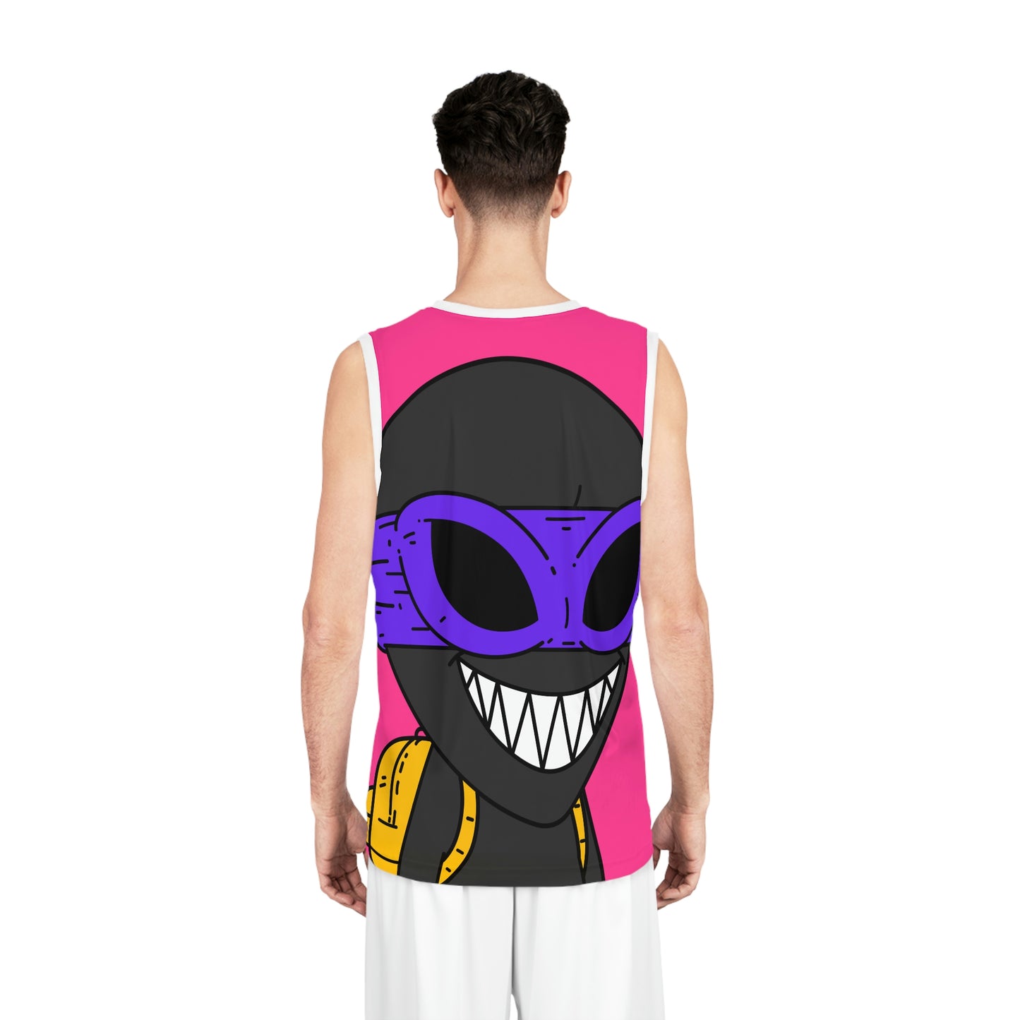 Dark Ninja Warrior Alien Visitor Basketball Jersey (AOP)