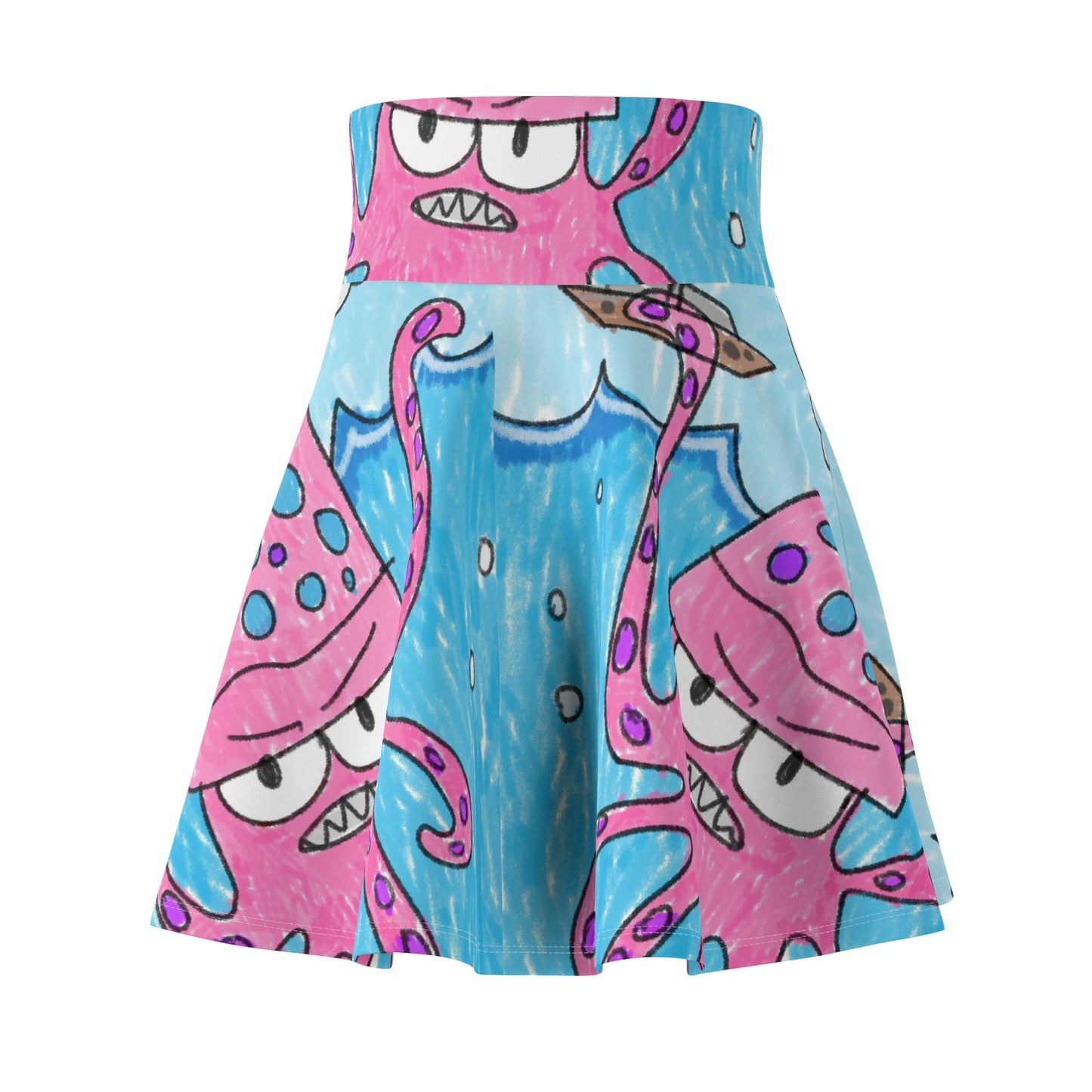 The Kraken Octopus Clean Graphic Women's Skater Skirt