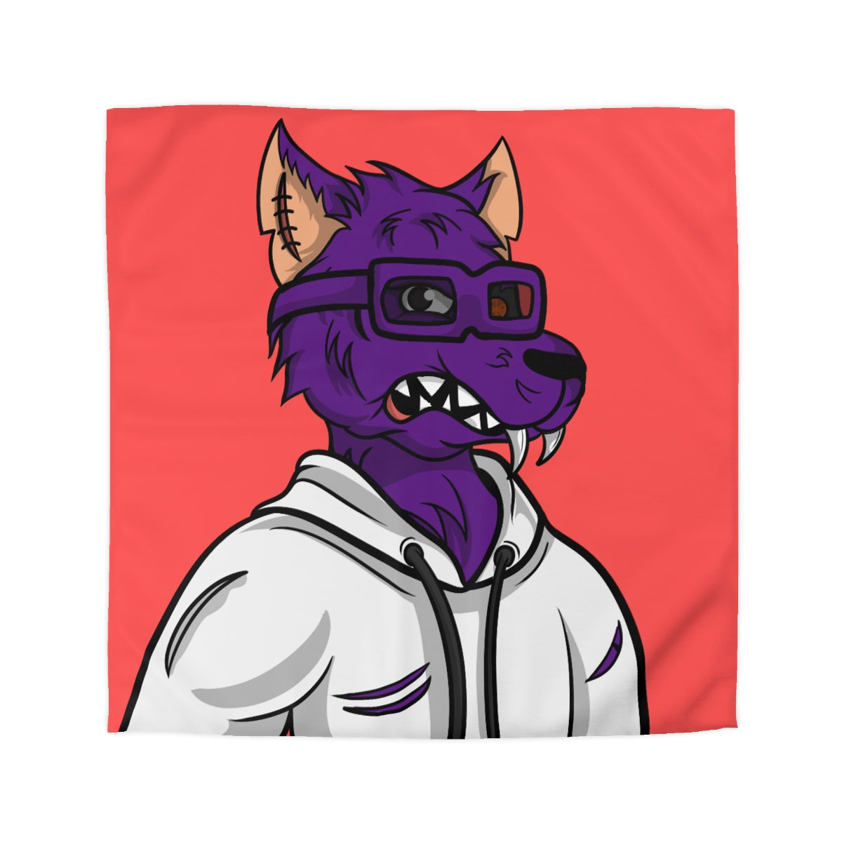 Wolf Cyborg Werewolf Classy Purple Fur White Hoodie Sweatshirt Microfiber Duvet Cover