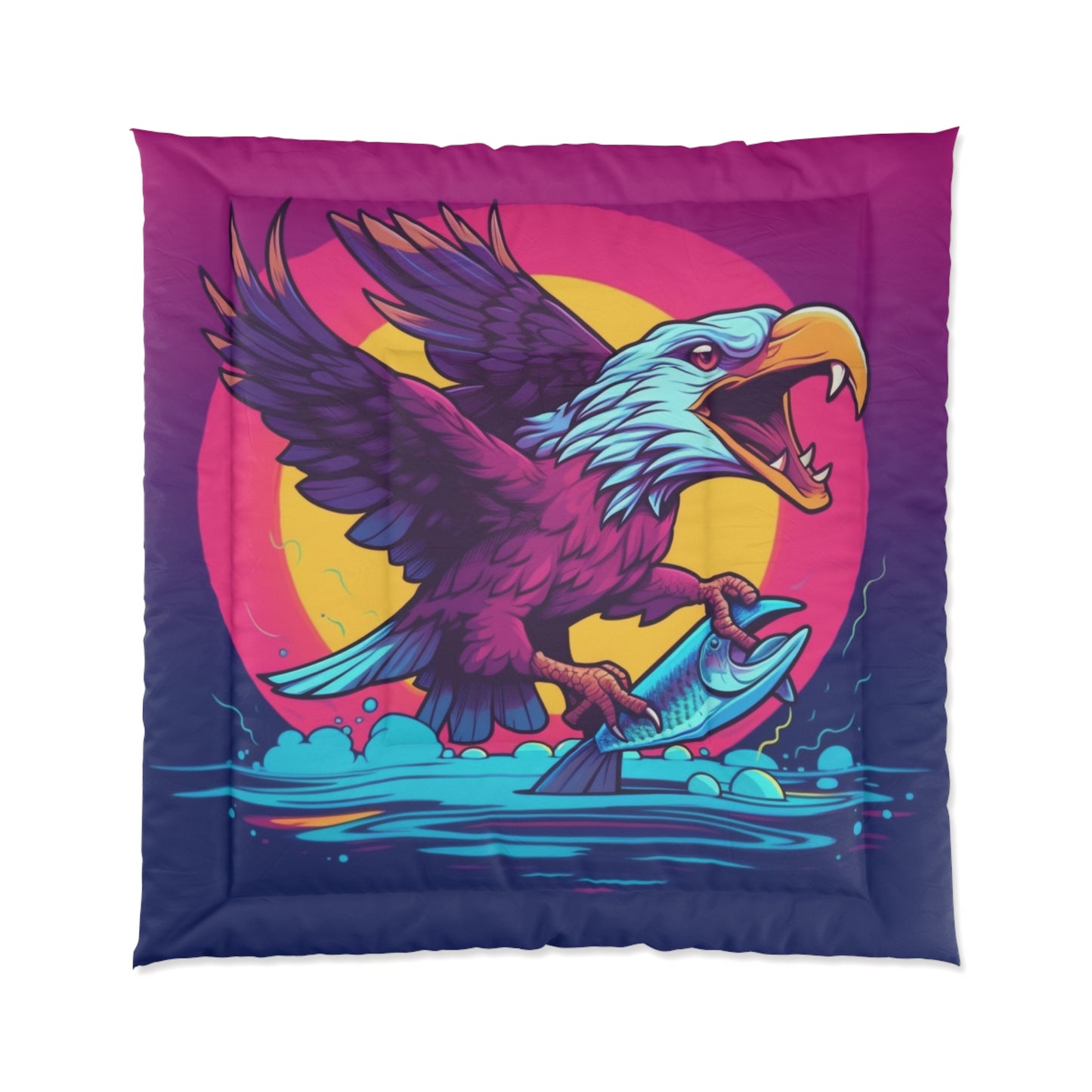 American Bald Eagle USA Fish Catch Dinner Graphic Comforter