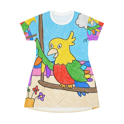 Animal Lover Parrot Perfect Gift for Parrot Owners All Over Print T-Shirt Dress