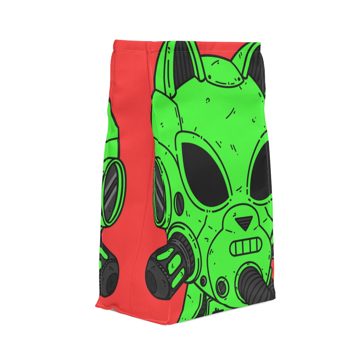 Cat Ears Armored Green Future Alien Cyborg Machine Visitor Polyester Lunch Bag