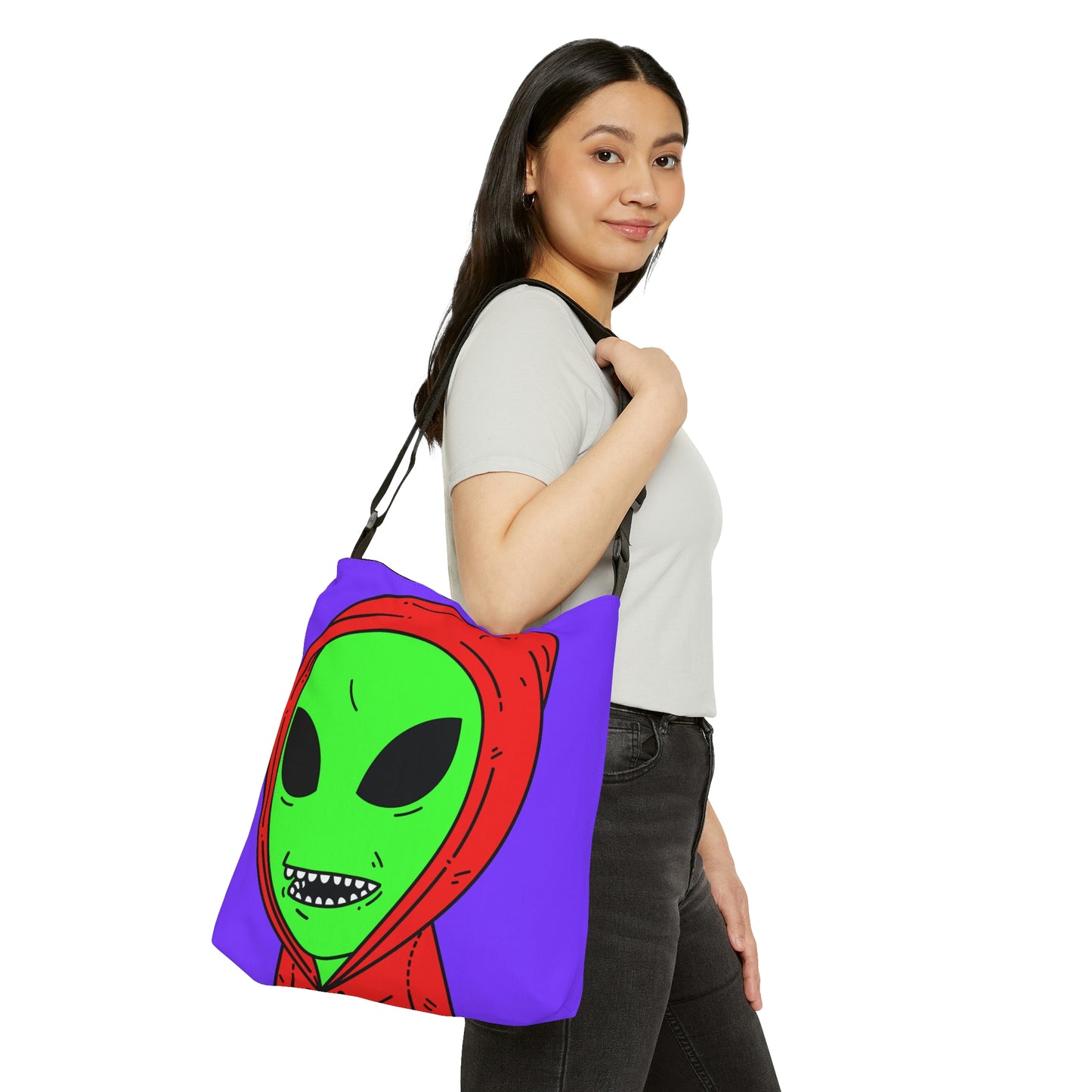 Alien Anon Visitor Adjustable Tote Bag (AOP)