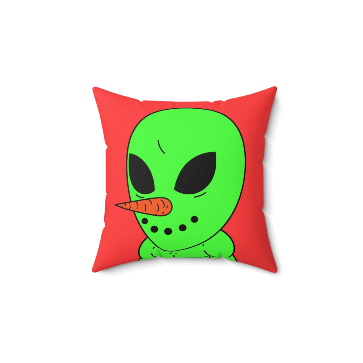 Veggie Visi The Vegetable Visitor Spun Polyester Square Pillow