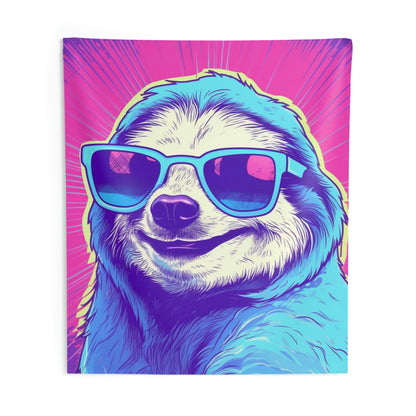 Space Sloth Retro Animal Style Indoor Wall Tapestries