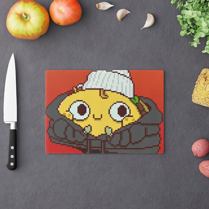 Winter Christmas Puffy Taco Jacket Cutting Board