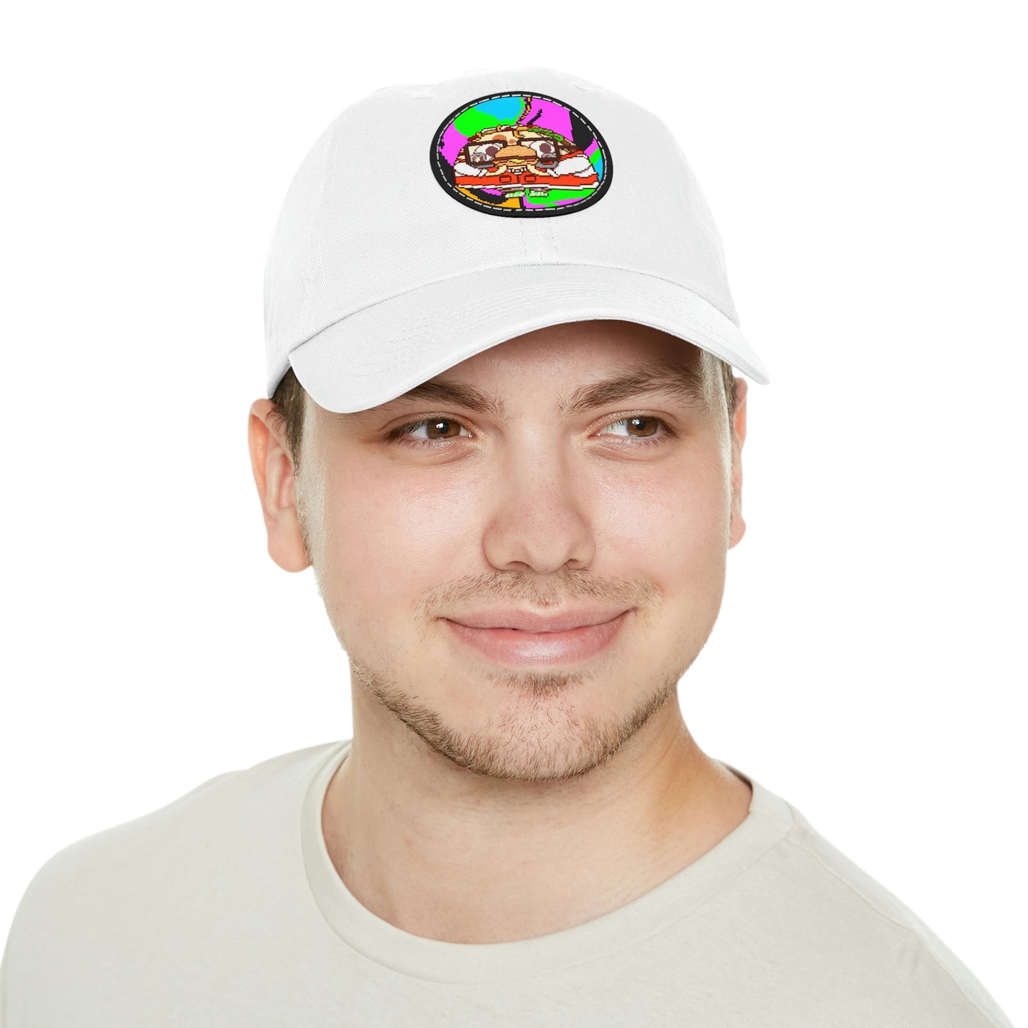 Burger Cooked Hungry Taco Dad Hat with Leather Patch (Round)