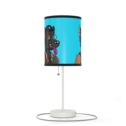 Cyborg Wolf Detective Tongue Out Lamp on a Stand, US|CA plug