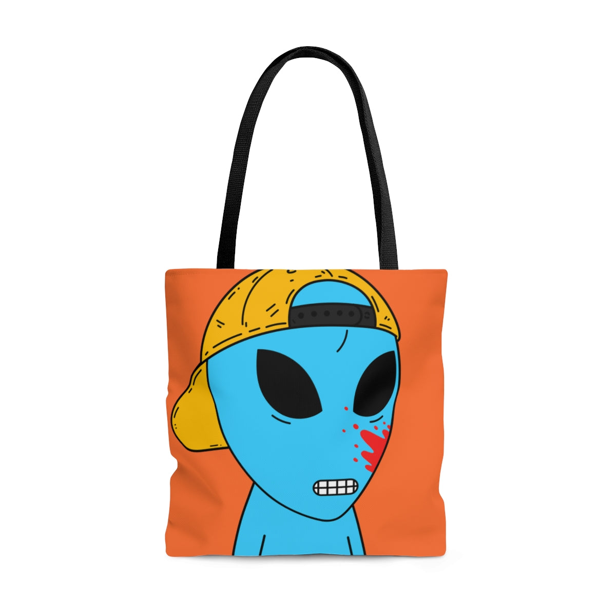 Blue Blood Visitor Alien Cartoon AOP Tote Bag