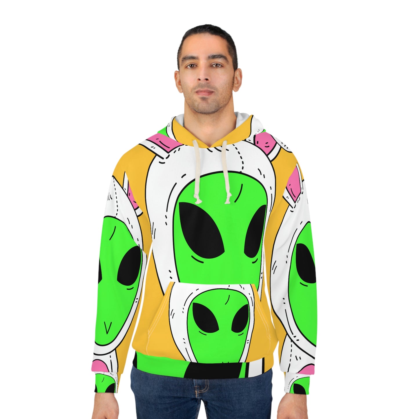 Bunny Rabbit Alien Visitante AOP Sudadera con capucha unisex 