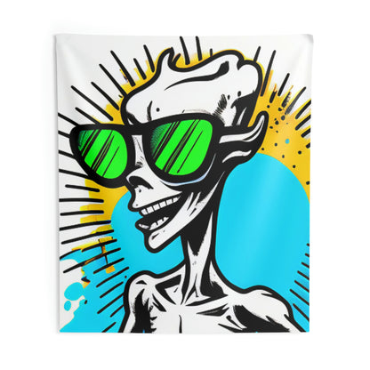 Space Character Alien Sun Pop Culture Indoor Wall Tapestries