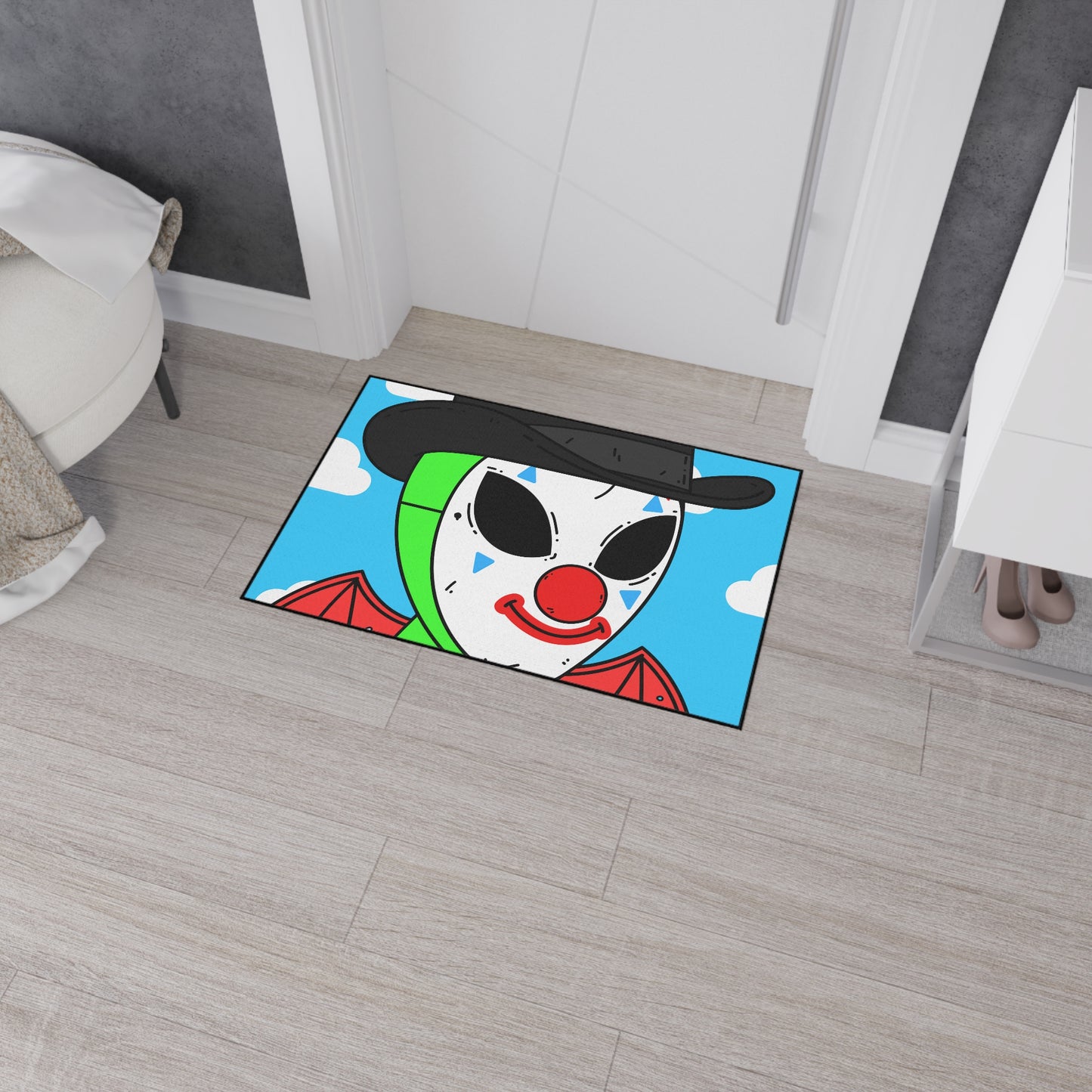 Alfombrilla resistente para suelo con personaje de anime de dibujos animados de Clown Posse