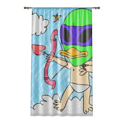 Valentine Alien Visitor 751 Window Curtain