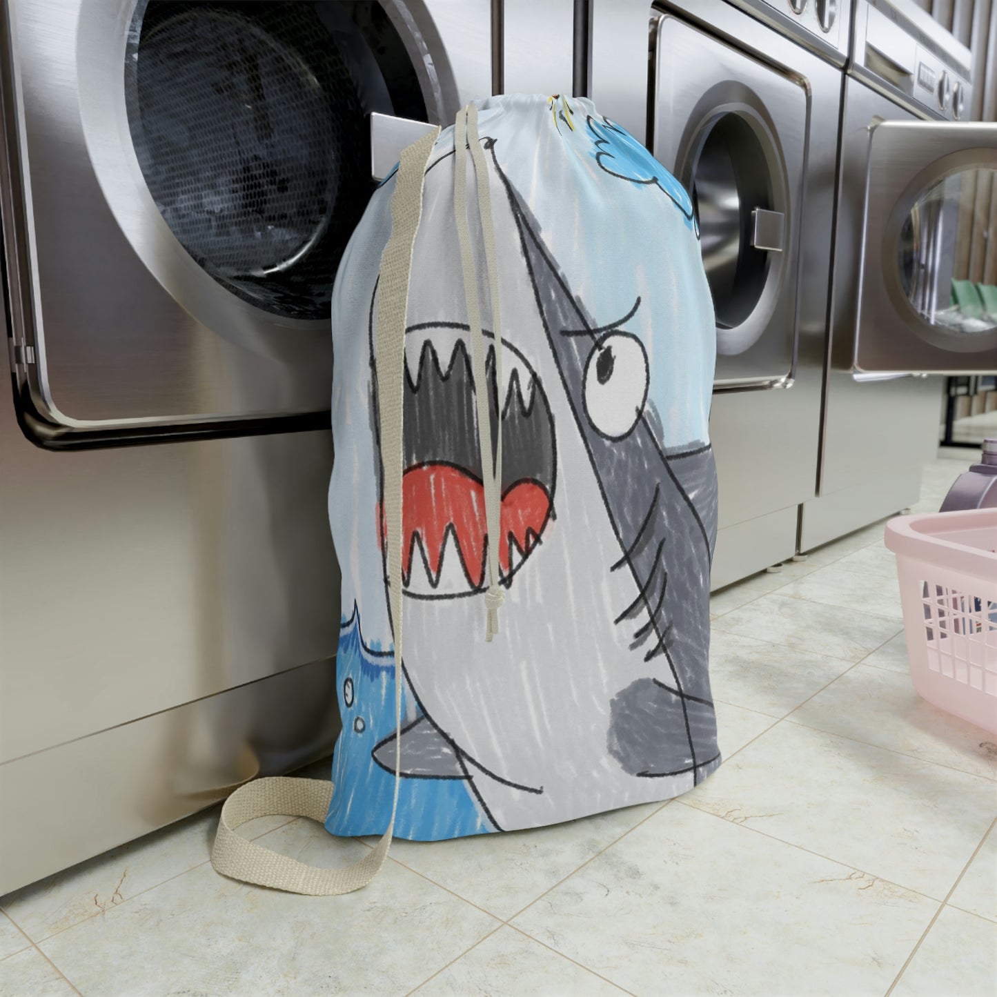 Shark Jaw Teeth Attack Ocean Sea Creature Laundry Bag