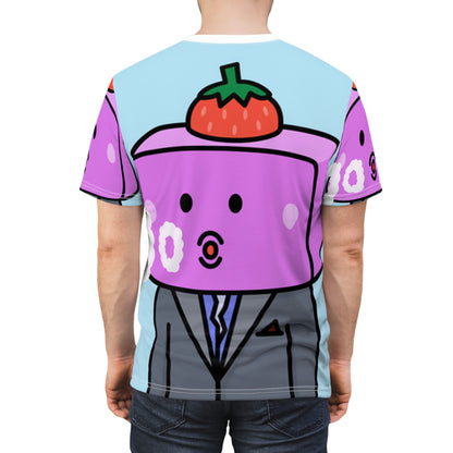 Strawberry Fruit Head Block Unisex AOP Cut & Sew Tee