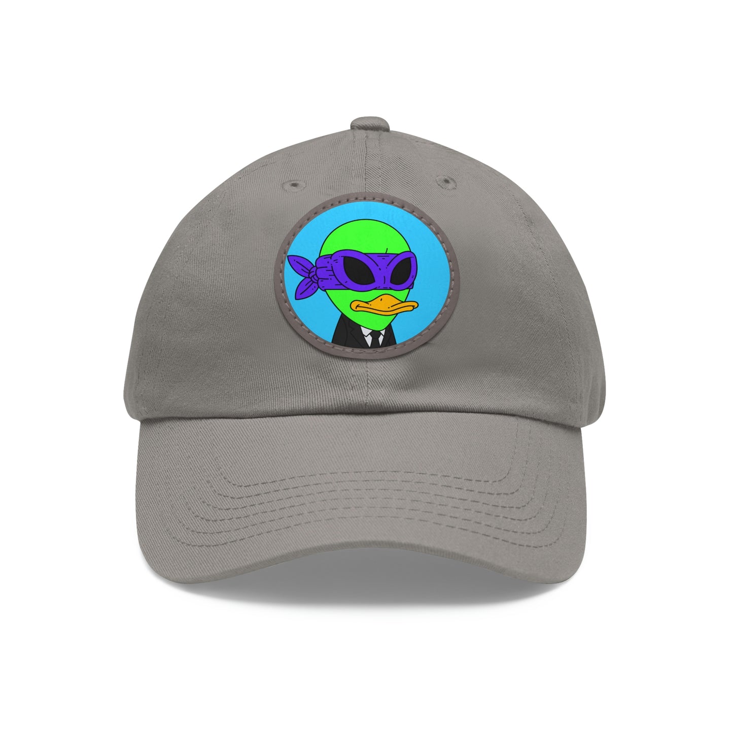 Visitor 751 Alien Dad Hat with Leather Patch (Round)