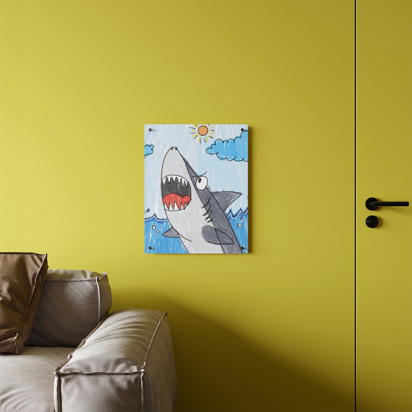 Shark Jaw Teeth Attack Ocean Sea Creature Acrylic Wall Art Panels