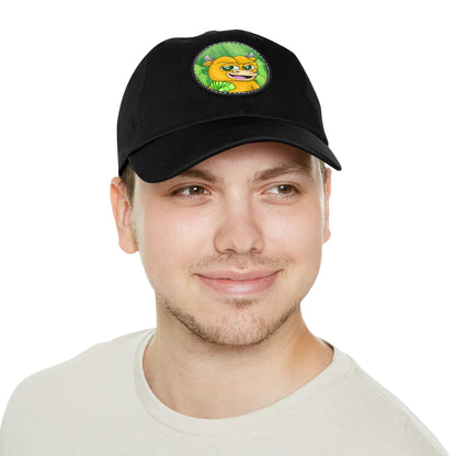 Bull Run Money Bear Market Graphic Dad Hat with Leather Patch (Round)