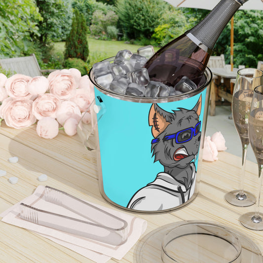 Wolf Fitness Cyborg Werewolve Ice Bucket with Tongs