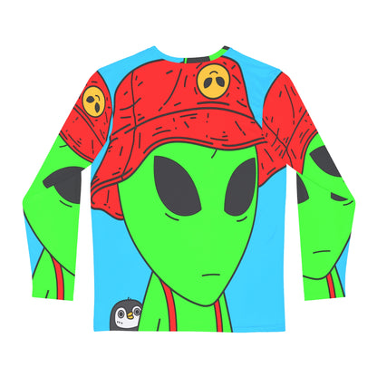 Penguin Cute Cartoon Alien Animal Men's Long Sleeve AOP Shirt