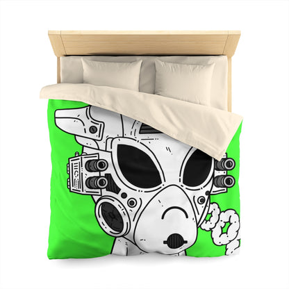 Gun Armored Blue Future Alien Cyborg Machine Visitor Microfiber Duvet Cover