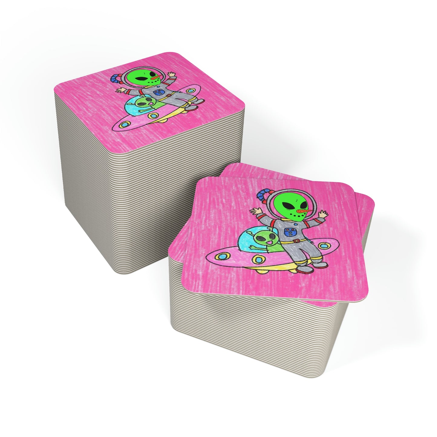 Veggie Visi Alien Vegetable Visitor UFO Coasters (50, 100 pcs)