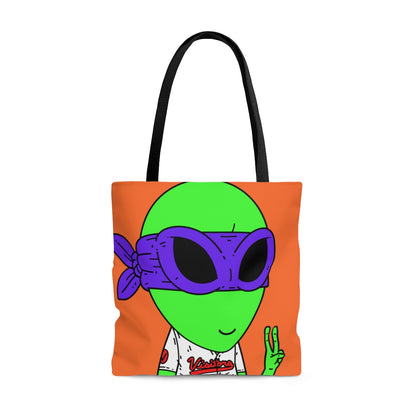 Purple Ninja Peace Visitor Jersey Alien AOP Tote Bag